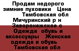 Продам недорого зимние пуховики › Цена ­ 1 500 - Тамбовская обл., Мичуринский р-н, Заворонежское с. Одежда, обувь и аксессуары » Женская одежда и обувь   . Тамбовская обл.